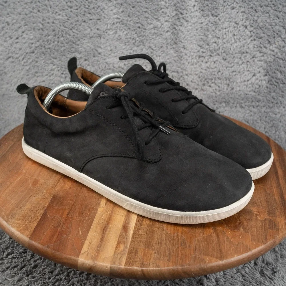 Xero Shoes Glenn Oxford Mens 11 Black Good Barefoot Leather Casual Lace Up